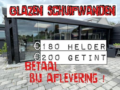 Glazen schuifwanden  WINTERSALE, Doe-het-zelf en Verbouw, Kozijnen en Schuifpuien, Schuifpui, Kunststof, Ophalen of Verzenden