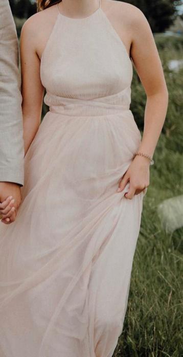 Prachtige lichtroze bruidsmeisjes jurk! Maat 36