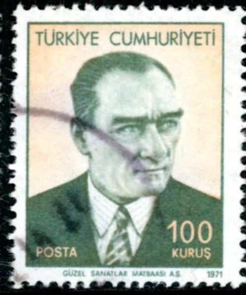 Turkije 2217 - Ataturk, Postzegels en Munten, Postzegels | Europa | Overig, Gestempeld, Overige landen, Ophalen of Verzenden