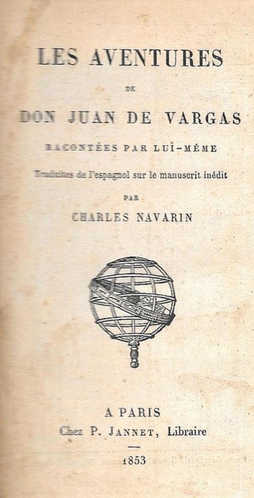 Les aventures de Don Juan de Vargas ~ Charles Navarin ~ 1853, Boeken, Taal | Frans, Gelezen, Non-fictie, Verzenden