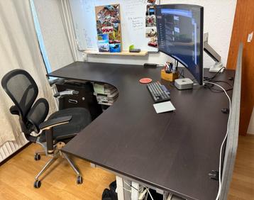 🔴 Opruiming! Hoekbureau bureau + stoel + ladeblok + extra - afbeelding 6 🔴 Opruiming! Hoekbureau bureau + stoel + ladeblok + extra - afbeelding 6