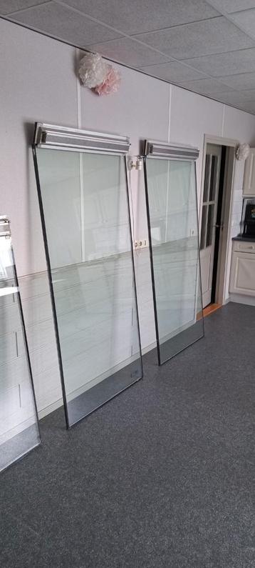 2 Ramen dubbelglas 196 x 92 cm, zonder rooster 184.5 cm