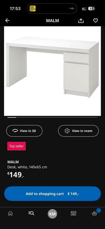 MALM IKEA DESK BUREAU - afbeelding 4 MALM IKEA DESK BUREAU - afbeelding 4