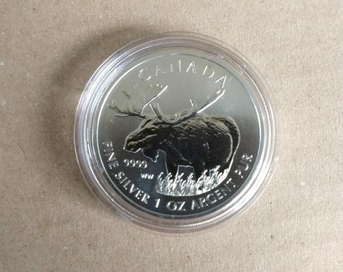 1 oz Zilver munt Canadian Wildlife Moose 2012 Canada, Postzegels en Munten, Edelmetalen en Baren, Zilver, Ophalen of Verzenden