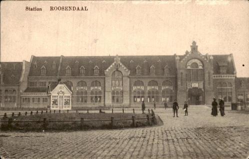 Roosendaal - Station, Verzamelen, Ansichtkaarten | Nederland, Gelopen, Noord-Brabant, Voor 1920, Ophalen of Verzenden