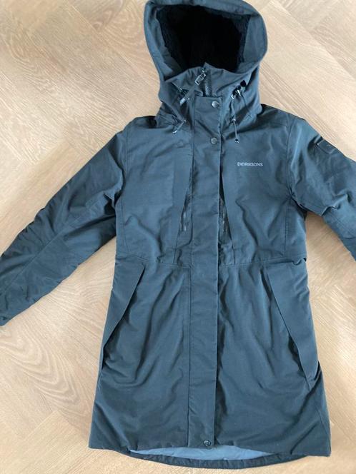 Zeer mooie, gave, zwarte jas van Didriksons zgan mt 34!, Kleding | Dames, Jassen | Winter, Zo goed als nieuw, Maat 34 (XS) of kleiner