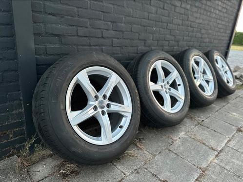 Originele Audi Q5 Velgen 18 inch + zo goed als nieuwe banden, Auto-onderdelen, Banden en Velgen, Band(en), Zomerbanden, 18 inch