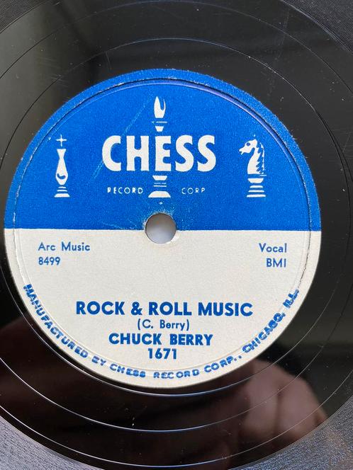Chuck Berry Chess 78 toeren rock and roll music, Cd's en Dvd's, Vinyl | Pop, Zo goed als nieuw, Voor 1960, 10 inch, Ophalen of Verzenden