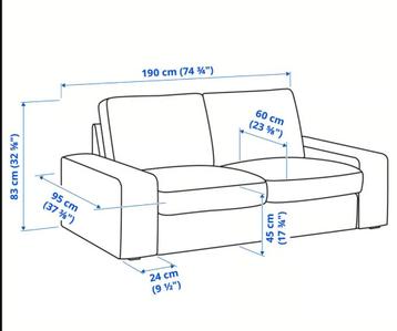 Two seat sofa-IKEA Kivik - afbeelding 4 Two seat sofa-IKEA Kivik - afbeelding 4