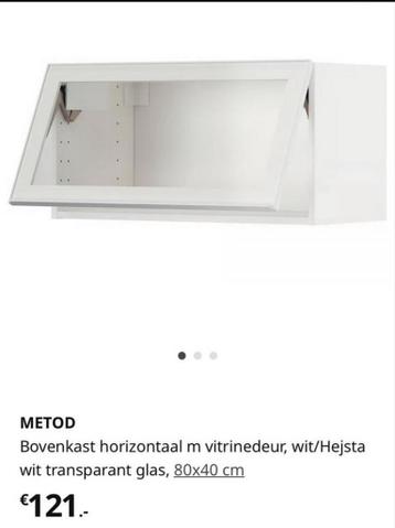 Ikea Metod Witte Bovenkast met Glazen Deur - Z.G.A.N. - afbeelding 1 Ikea Metod Witte Bovenkast met Glazen Deur - Z.G.A.N. - afbeelding 1