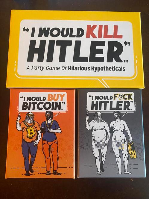 I would kill Hitler partygame, Hobby en Vrije tijd, Gezelschapsspellen | Bordspellen, Zo goed als nieuw, Vijf spelers of meer