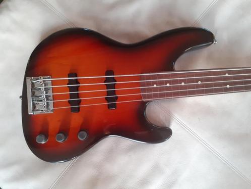 Fender Jazz Bass Plus USA, 5 snarig, fretloos, 1994 + case., Muziek en Instrumenten, Snaarinstrumenten | Gitaren | Bas, Gebruikt