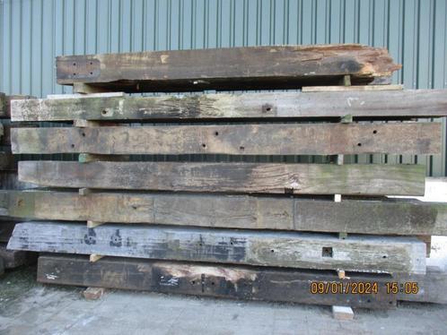 balken / planken, Doe-het-zelf en Verbouw, Hout en Planken, Gebruikt, Eiken, 300 cm of meer, 50 mm of meer, Ophalen