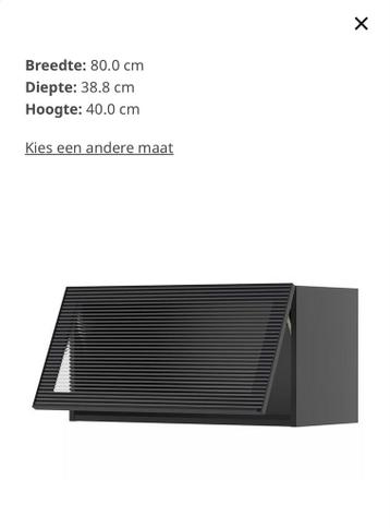 Nieuw IKEA Metod Bovenkastje, zwart/antra met glas - afbeelding 4 Nieuw IKEA Metod Bovenkastje, zwart/antra met glas - afbeelding 4