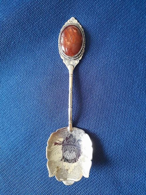 Djokja zilveren suikerlepel, Antiek en Kunst, Antiek | Goud en Zilver, Ophalen of Verzenden