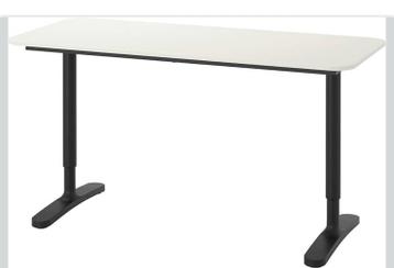Bureau ikea wit zwart / Bekant 80 x 160 - afbeelding 2 Bureau ikea wit zwart / Bekant 80 x 160 - afbeelding 2
