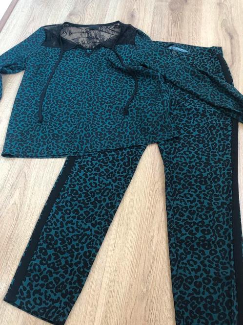 Seven sister groen Leopard setje luipaard broek blouse m, Kleding | Dames, Broeken en Pantalons, Zo goed als nieuw, Maat 38/40 (M)