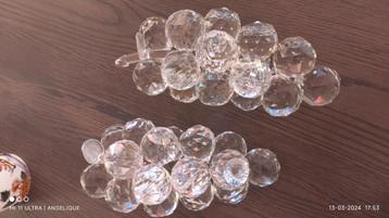 2 x druiventros facet geslepen kristal van Residencia