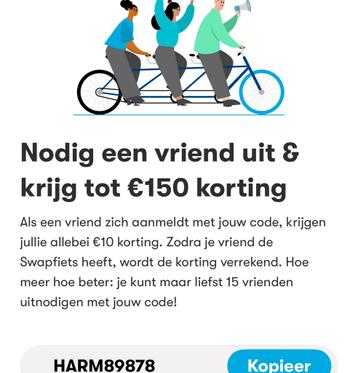 Swapfiets kortingscode /discount code