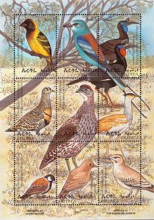 1998 Eritrea Fauna Vogels, Postzegels en Munten, Postzegels | Thematische zegels, Postfris, Dier of Natuur, Ophalen of Verzenden