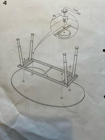 Bureau, Ikea Galant met melkglazen bovenblad - afbeelding 6