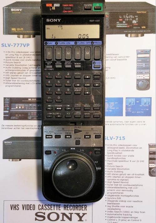 Sony RMT-V5B SLV-777 RMT-V5E RMT-V5D VHS HiFi Remote Control, Audio, Tv en Foto, Afstandsbedieningen, Refurbished, Origineel, Tv