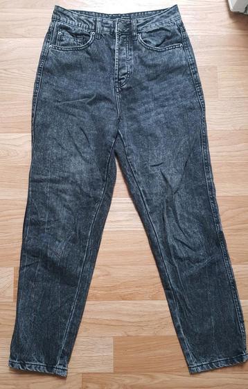 Stradivarius mt.36 mom jeans spijkerbroek zwart/grijs