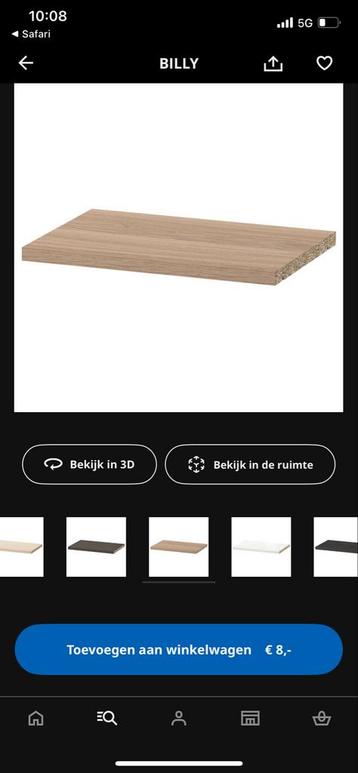 IKEA Billy Plank - Eikenhout 4 grote, 2 kleine planken - afbeelding 5 IKEA Billy Plank - Eikenhout 4 grote, 2 kleine planken - afbeelding 5