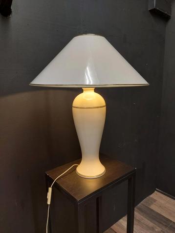 Vintage schemerlamp keramiek tafellamp Regency lamp j60 70 
