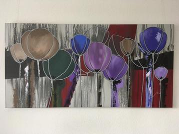 Schilderij met tulpen bloemen 140x70 cm - ophalen/verzenden