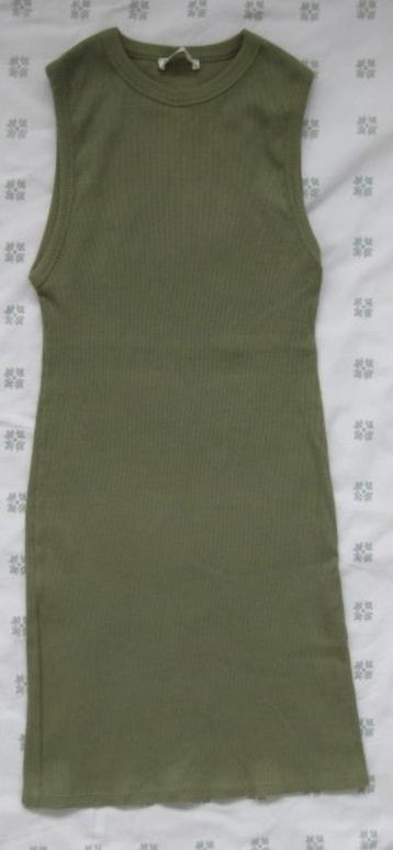 Pull & Bear groene bodycon jurk, tricot, maat M, mouwloos