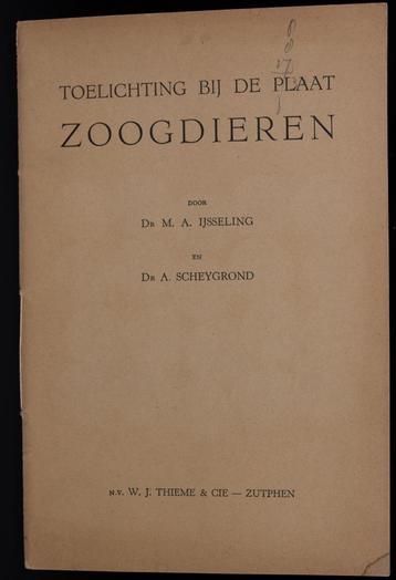 Schoolplaat boekje    Nederlandse   Zoogdieren .            