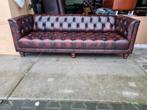 Chesterfield bank modern bruin rood + GRATIS BEZORGD