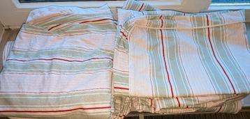 Ikea Ektorp hoezen groen met streep. (voor 2 banken) - afbeelding 1 Ikea Ektorp hoezen groen met streep. (voor 2 banken) - afbeelding 1