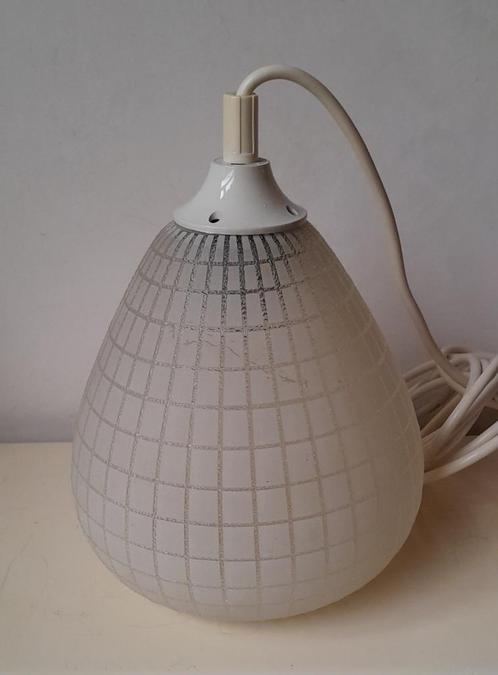Vintage hanglamp hal lamp, Huis en Inrichting, Lampen | Hanglampen, Gebruikt, Minder dan 50 cm, Glas, Ophalen of Verzenden