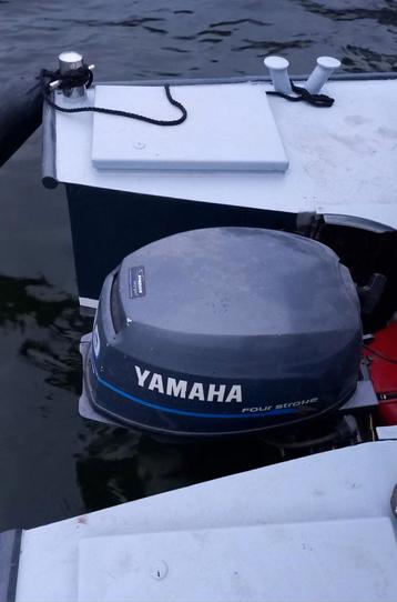 Yamaha 9.9 pk buitenboordmotor + schakelkast, boot, sloep , 