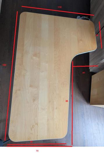 Bureau (Hoek rechts) - Ikea Bekant - Hoogte verstelbaar - afbeelding 3 Bureau (Hoek rechts) - Ikea Bekant - Hoogte verstelbaar - afbeelding 3