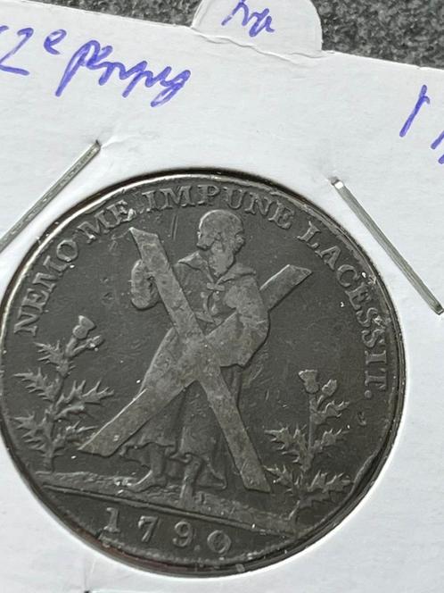 Edinburgh 1/2e penny 1790, Postzegels en Munten, Munten | Europa | Niet-Euromunten, Losse munt, Rusland, Ophalen of Verzenden