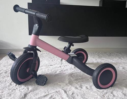 4 in 1 Roze Kinderfiets | Loopfiets | Driewieler | Trappers, Fietsen en Brommers, Fietsen | Driewielers, Zo goed als nieuw, Verstelbare zitting