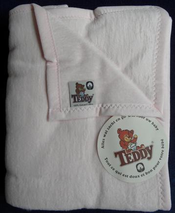 deken Teddy - 100% katoen - pastel - rose