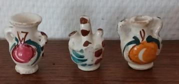 3 aardewerk kruikjes voor de letterbak uit Spanje