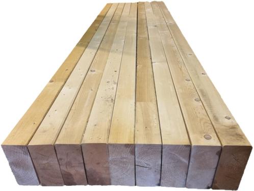 9 balken geschaafd 10.0x24.0 cm 3.30 meter-  nr: v8, Doe-het-zelf en Verbouw, Hout en Planken, Nieuw, Balk, Vuren, 300 cm of meer