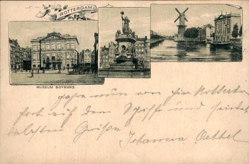 Rotterdam - Museum Boymans - Litho 1896, Verzamelen, Ansichtkaarten | Nederland, Gelopen, Zuid-Holland, Voor 1920, Ophalen of Verzenden