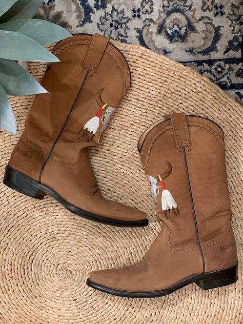Mezcalero cowboylaarzen 37 western boots laarzen, Kleding | Dames, Schoenen, Zo goed als nieuw, Hoge laarzen, Bruin, Ophalen of Verzenden