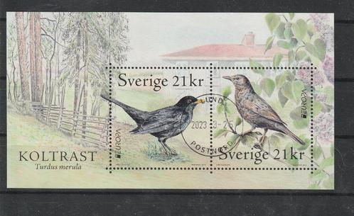 Zweden Blok 59 Vogels, Postzegels en Munten, Postzegels | Europa | Scandinavië, Gestempeld, Zweden, Ophalen of Verzenden