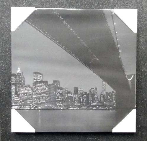 New York fotoprint Brooklyn Bridge 40 x 40 cm, Huis en Inrichting, Woonaccessoires | Wanddecoraties, Nieuw, Ophalen of Verzenden
