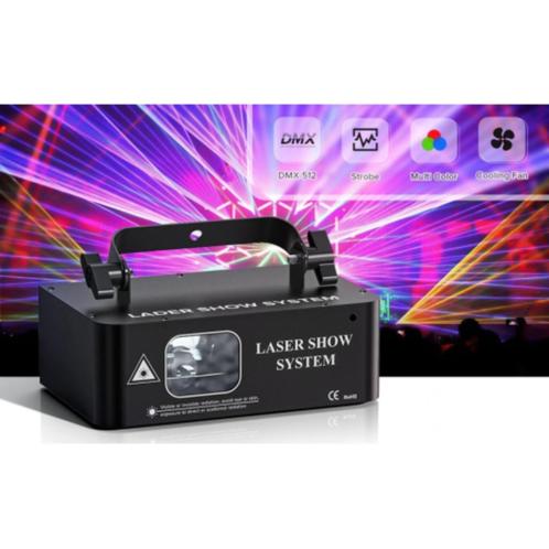 Opruiming DJLicht Lasershow - DMX laser - Effect - Disco ver, Muziek en Instrumenten, Licht en Laser, Nieuw, Laser, Geluidgestuurd