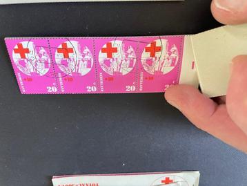 Postzegelboekje Rode Kruis gestempeld