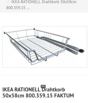 Ikea Rationell 800 359 15 draadmanden 50 op 58cm - afbeelding 2
