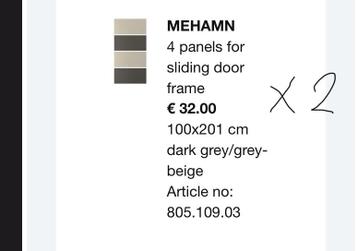 Ikea Mehamn Pax panelen - donkergrijs/grijsbeige - afbeelding 1 Ikea Mehamn Pax panelen - donkergrijs/grijsbeige - afbeelding 1